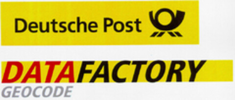 Deutsche Post DATAFACTORY GEOCODE Logo (DPMA, 17.08.2000)