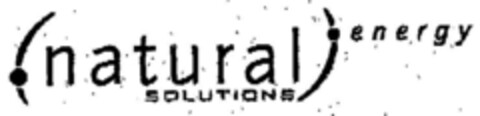 natural energy SOLUTIONS Logo (DPMA, 05.09.2000)