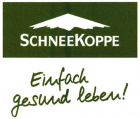SCHNEEKOPPE Einfach gesund leben! Logo (DPMA, 03.09.2008)