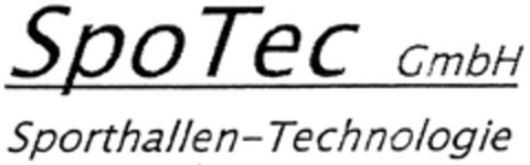 SpoTec GmbH Sporthallen-Technologie Logo (DPMA, 29.12.2010)