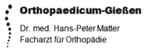 Orthopaedicum-Gießen Dr. med. Hans-Peter Matter Facharzt für Orthopädie Logo (DPMA, 19.11.2015)