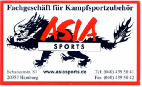 ASIA SPORTS Logo (DPMA, 13.06.2005)