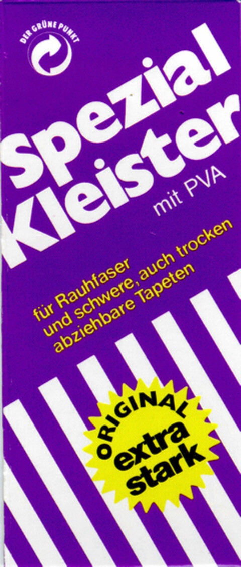 Spezial Kleister mit PVA Logo (DPMA, 25.09.1996)
