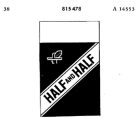 HALF AND HALF Logo (DPMA, 25.07.1964)