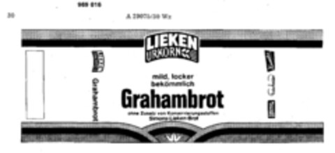 LIEKEN URKORN Grahambrot Logo (DPMA, 12.03.1977)