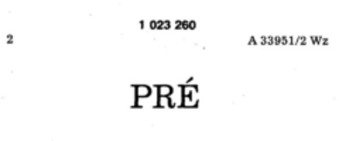 PRE Logo (DPMA, 04.11.1980)