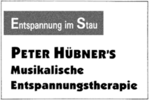PETER HÜBNER'S Musikalische Entspannungstherapie Logo (DPMA, 07.05.1991)