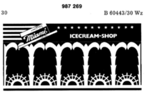 Miami ICECREAM-SHOP Logo (DPMA, 25.04.1978)