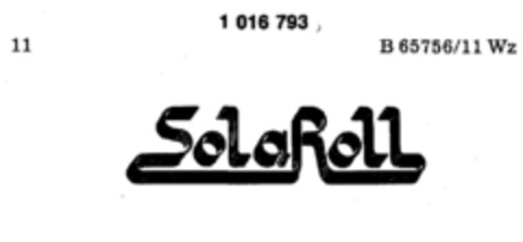 Sola Roll Logo (DPMA, 09.05.1980)