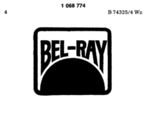 BEL-RAY Logo (DPMA, 04/06/1984)