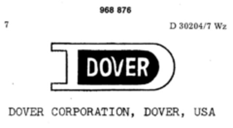 DOVER Logo (DPMA, 03/15/1976)