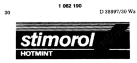 stimorol HOTMINT Logo (DPMA, 10/12/1983)