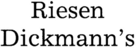 Riesen Dickmann`s Logo (DPMA, 05.07.1984)