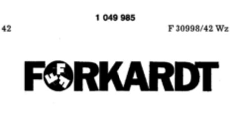 FORKARDT Logo (DPMA, 09.02.1982)