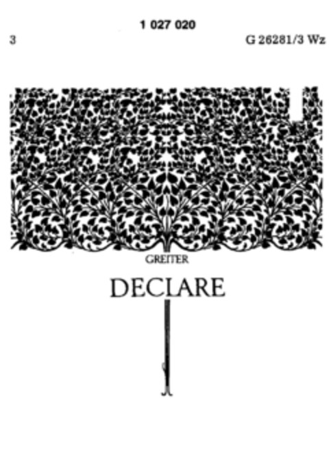 GREITER DECLARE Logo (DPMA, 04.10.1978)