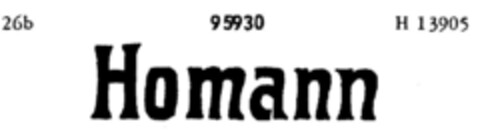 Homann Logo (DPMA, 01/30/1907)