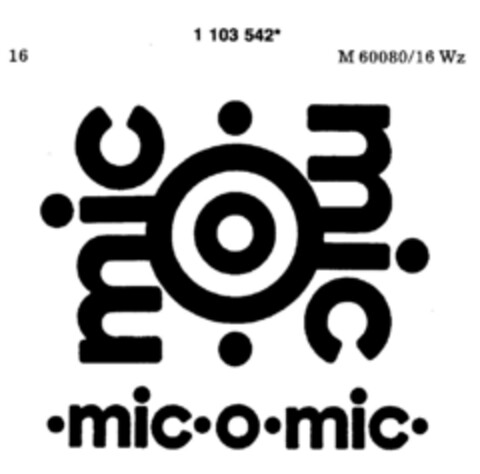 mic o mic Logo (DPMA, 12.02.1987)