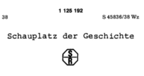 Schauplatz der Geschichte SR Logo (DPMA, 12/09/1987)