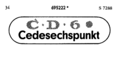 C D 6  Cedesechspunkt Logo (DPMA, 13.06.1956)