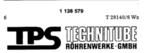 TPS TECHNITUBE Logo (DPMA, 21.10.1988)