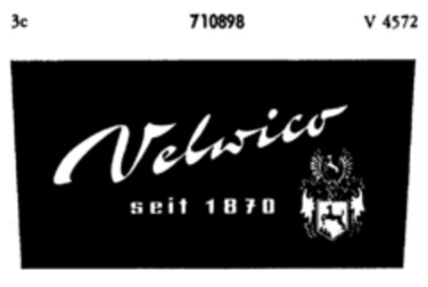 Velwico  seit 1870 Logo (DPMA, 22.05.1957)