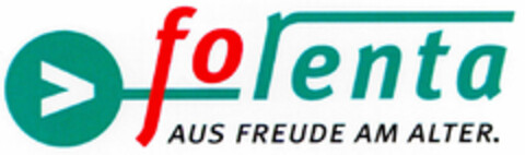 forenta AUS FREUDE AM ALTER. Logo (DPMA, 10/05/2000)