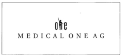 one MEDICAL ONE AG Logo (DPMA, 13.06.2001)