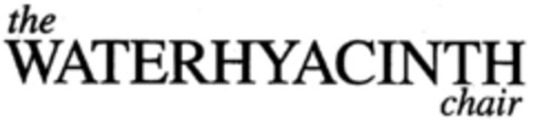 the WATERHYACINTH chair Logo (DPMA, 29.03.1996)