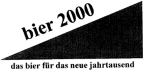 bier 2000 das bier für das neue jahrtausend Logo (DPMA, 03/17/1998)