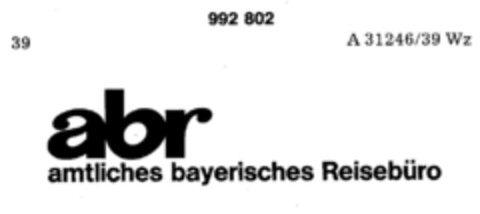 abr amtliches bayerisches Reisebüro Logo (DPMA, 02.04.1979)
