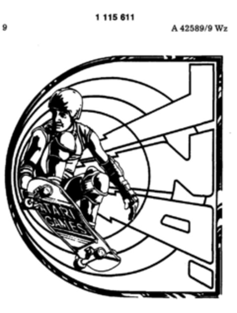ATARI GAMES Logo (DPMA, 26.02.1987)