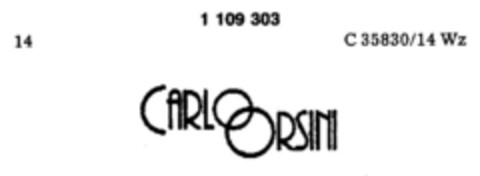 CARLO ORSINI Logo (DPMA, 14.11.1986)