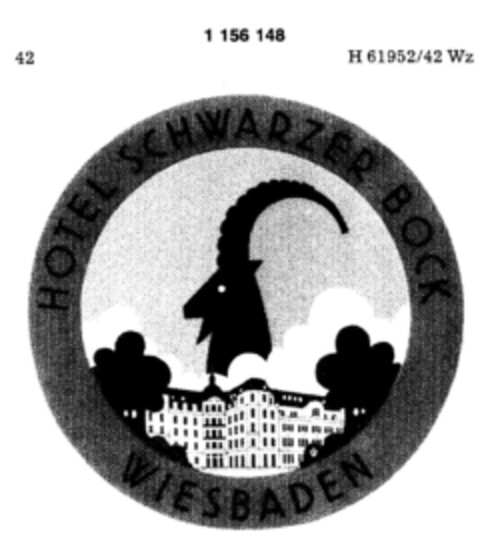 HOTEL SCHWARZER BOCK WIESBADEN Logo (DPMA, 07/12/1989)