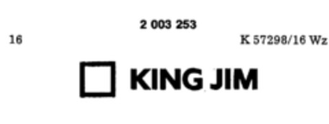 KING JIM Logo (DPMA, 22.12.1990)