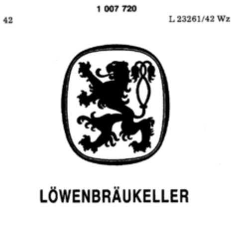 LÖWENBRÄUKELLER Logo (DPMA, 04/02/1979)