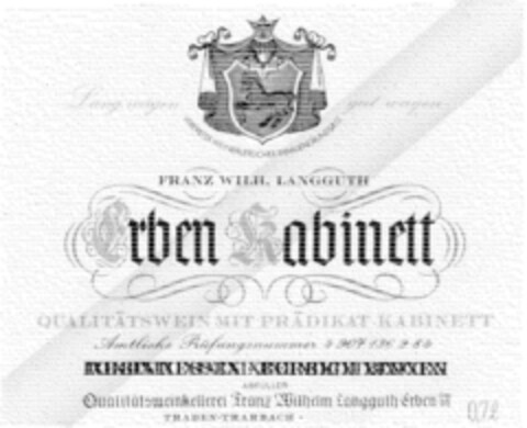 Erben Kabinett Logo (DPMA, 05/09/1984)