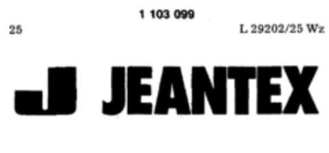 J JEANTEX Logo (DPMA, 27.06.1986)