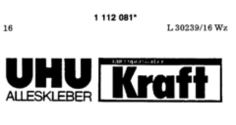 UHU ALLESKLEBER Kraft Logo (DPMA, 14.08.1987)