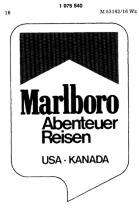 Marlboro Abenteuer Reisen USA   KANADA Logo (DPMA, 06/21/1983)