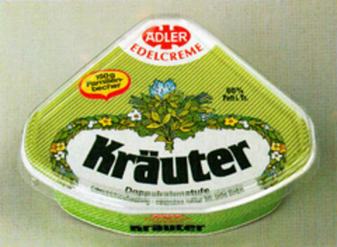 ADLER EDELCREME Kräuter Doppelrahmstufe Logo (DPMA, 03/25/1987)