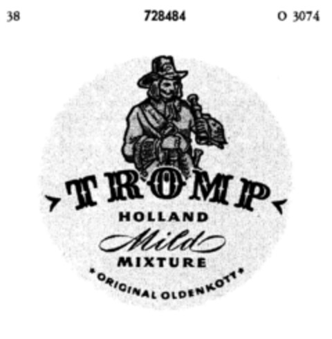 TROMP HOLLAND Mild Mixture Logo (DPMA, 22.10.1958)