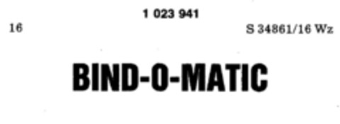 BIND-O-MATIC Logo (DPMA, 04/29/1980)