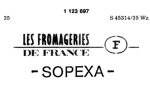 - SOPEXA - LES FROMAGERIES DE FRANCE Logo (DPMA, 08/31/1987)