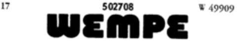 WEMPE Logo (DPMA, 20.12.1937)