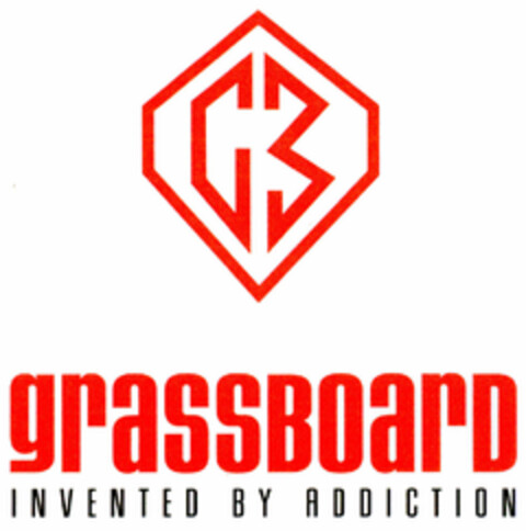 GB grassBoarD INVENTED BY ADDICITION Logo (DPMA, 26.03.2001)