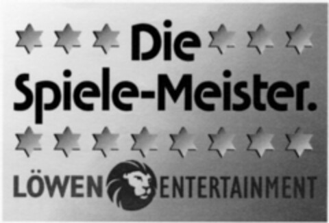 Die Spiele-Meister. LÖWEN ENTERTAINMENT Logo (DPMA, 04/04/2003)
