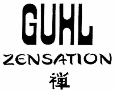 GUHL ZENSATION Logo (DPMA, 31.07.2003)