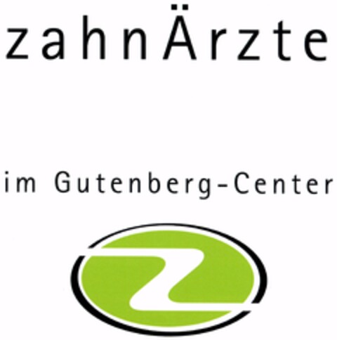 zahnÄrzte im Gutenberg-Center Logo (DPMA, 16.01.2006)