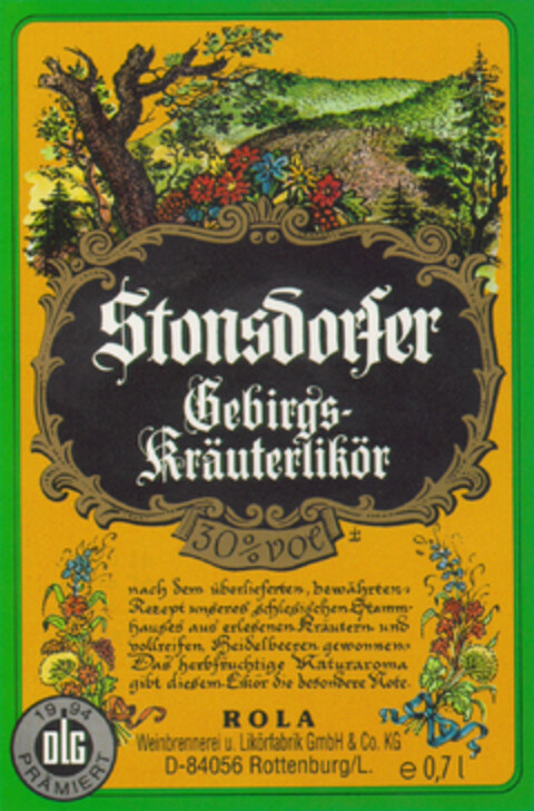 Stonsdorfer Logo (DPMA, 04.09.1995)