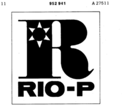 RIO-P Logo (DPMA, 26.11.1975)